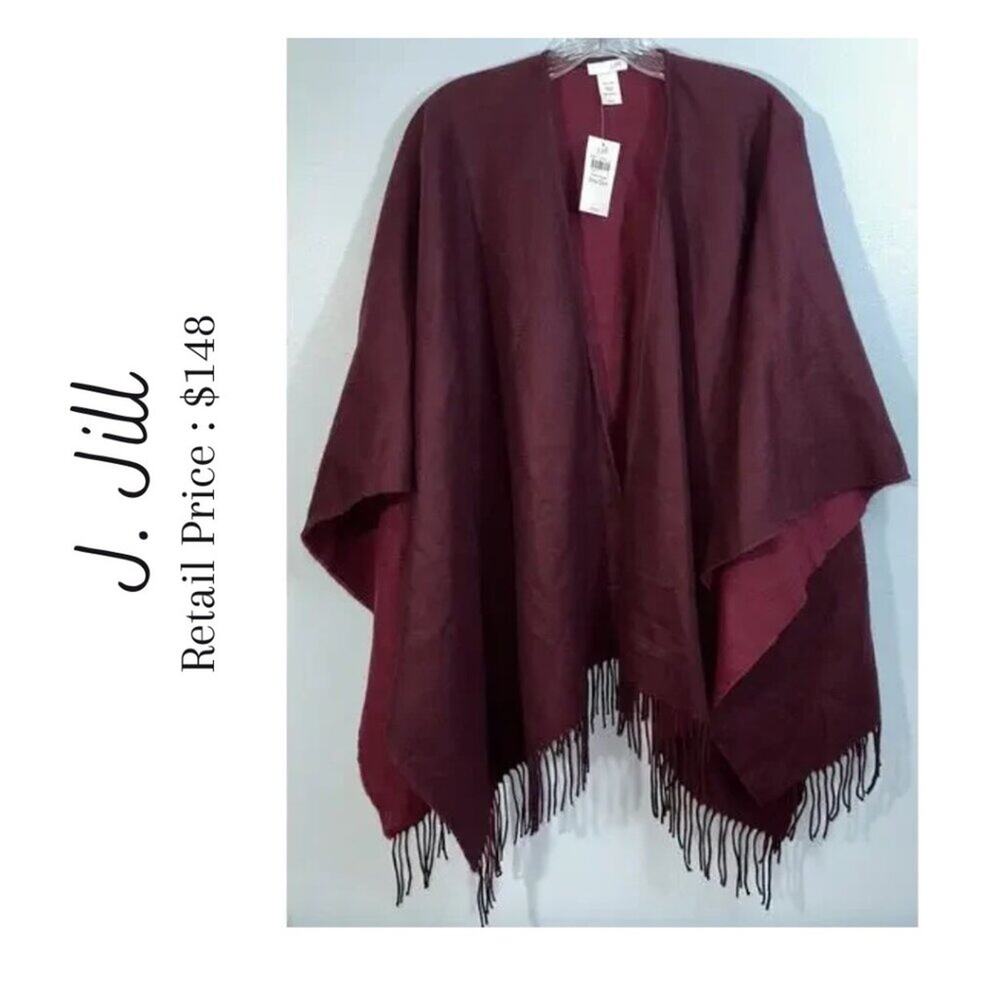 NWT J. Jill Wine Not Essential Sweater Wrap One Size